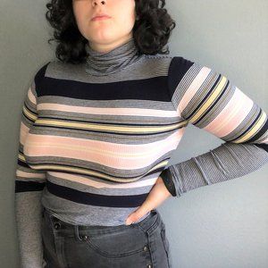Retro Prince & Fox Cropped Turtleneck